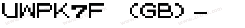UWPK7F (GB)字体转换